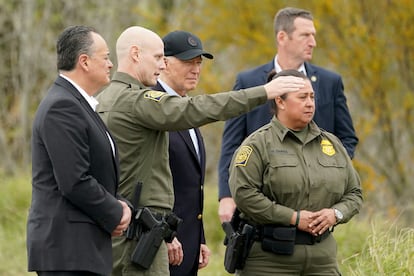 Joe Biden en la frontera entre Estados Unidos y Mxico, en Brownsville, Texas, el 29 de febrero de 2024.