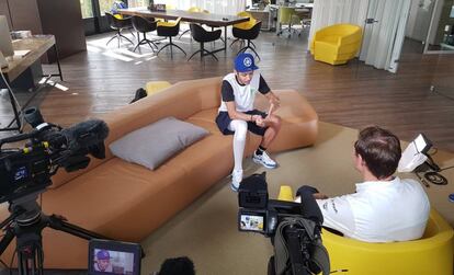 Valentino Rossi, en la entrevista concedida ayer en Tavullia.
