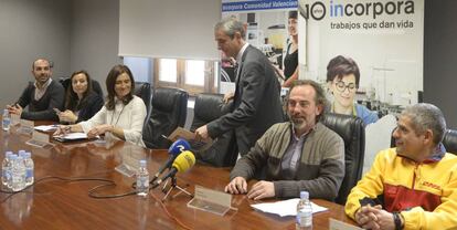 Bibiano Mart&iacute;nez, director territorial de CaixaBank en la Comunidad Valenciana, momentos antes de presentar el balance del programa Incorpora. 