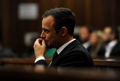 Pistorius, hoy durante el juicio.