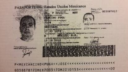 Pasaporte de José Cancino Puga.