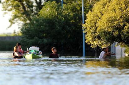 Una imagen de julio, cuando las inundaciones tambi&eacute;n afectaron los cascos urbanos.