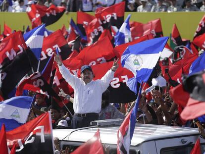 Daniel Ortega el 19 de julio, en la celebración del aniversario de la revolución sandinista.