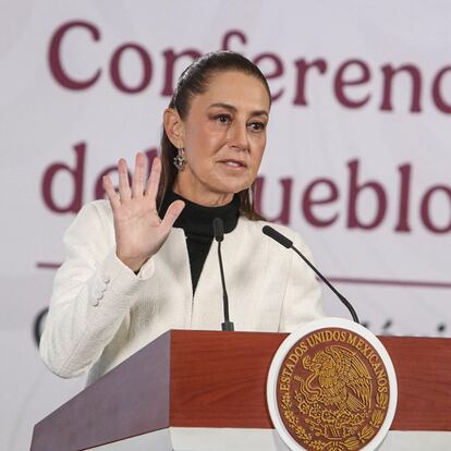 Claudia Sheinbaum en Palacio Nacional, el 2 de enero.
