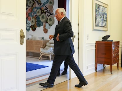 El primer ministro de Portugal, António Costa, el martes después de anunciar su dimisión en un discurso en su residencia oficial de Lisboa.
