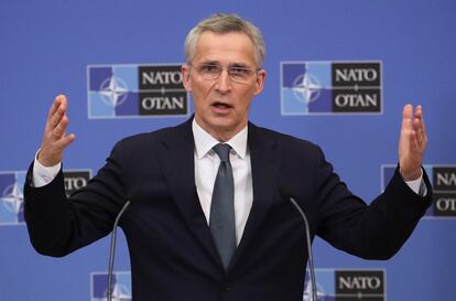 El secretario general de la OTAN, Jens Stoltenberg, este martes en Bruselas.