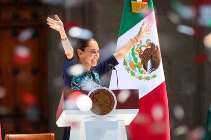 Sheinbaum, en su baño de masas en el Zócalo: “Ha prevalecido el diálogo y  el respeto. No somos ni más ni menos que EE UU” | EL PAÍS México