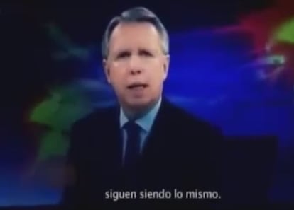 Captura del anuncio electoral con la imágen del periodista.
