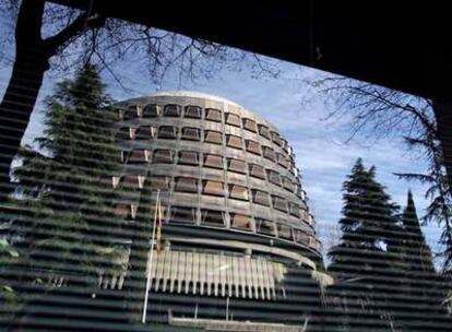 Fachada de la sede del Tribunal Constitucional, en Madrid.