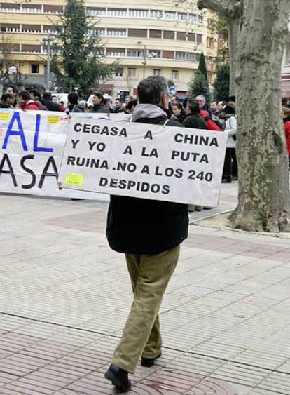 Concentración de empleados en Vitoria.