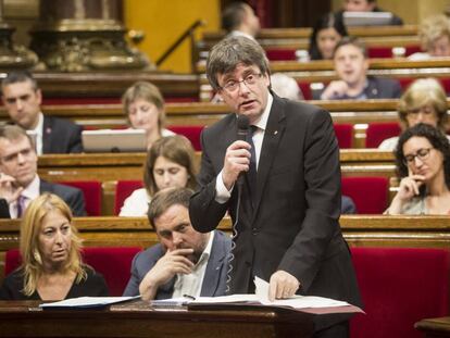 La sessió de control del Parlament.