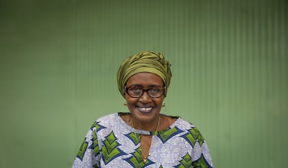 Winnie Byanyima, kilka minut przed wywiadem, w pawilonie Centrum Kongresowo-Wystawienniczego w Sewilli, w zeszły wtorek.