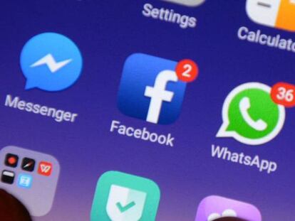 Aplicación de Whatsapp en un dispositivo.
