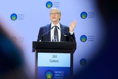 Bill Gates en la Cumbre Mundial de la Salud este 14 de octubre de 2024