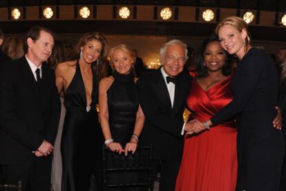 Steve Buscemi; Dylan, Ricky y Ralph Lauren; Oprah Winfrey y Uma Thurman, en el Lincoln Center de Nueva York.