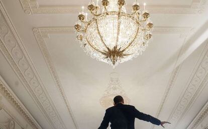 El presidente Obama durante su conferencia de prensa este lunes en la Casa Blanca.