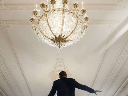 El presidente Obama durante su conferencia de prensa este lunes en la Casa Blanca.