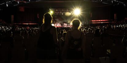 Imagen del concierto celebrado el pasado 22 de agosto en Leipzig para investigar el riesgo de transmisión de covid-19 en grandes eventos.