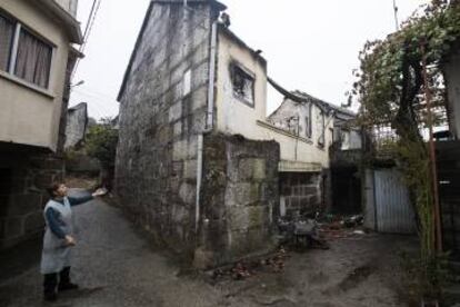 Vivienda destruida de José Pereira en Saa (Carballeda de Avia).