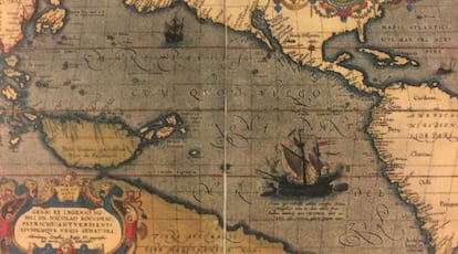 Detalle del 'Maris Pacifici' (1589), de Abraham Ortelius.