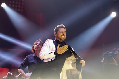 David Bisbal en el concierto de OT en Barcelona.