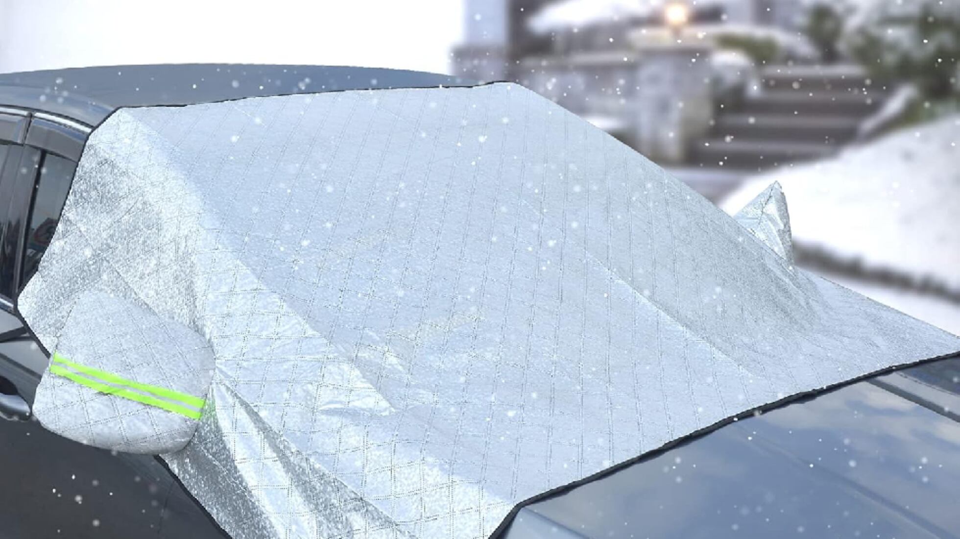 Cubierta Parabrisas Coche Plegable - 160x120 Cm, Aluminio, Protección Invierno Y Hielo