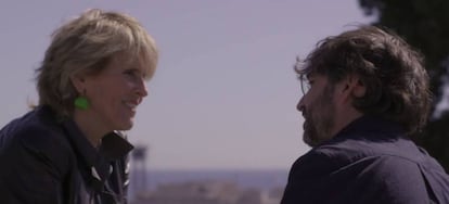 Mercedes Milá juntos a Jordi Évole durante la entrevista de 'Salvados'.