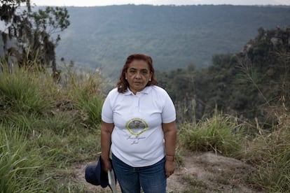 Martha Patricia Romero Altamirano en la La barranca de La Aurora.