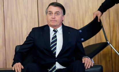 O presidente Jair Bolsonaro no dia 4, em Brasília.