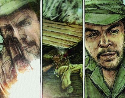 Una serie de viñetas de la novela gráfica 'Che. Una vida revolucionaria'.