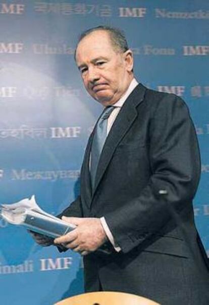 Rodrigo Rato, en la sede del FMI enWashington en abril de 2007.