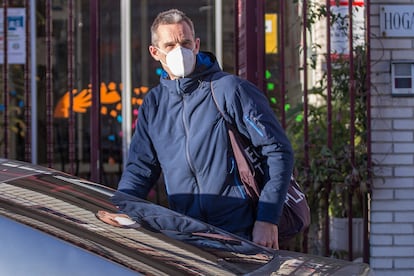 Iñaki Urdangarin, a su llegada el lunes al centro Hogar Don Orione.