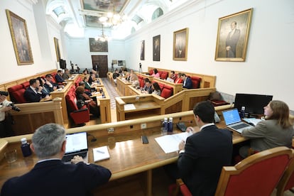 Pleno del Ayuntamiento de Toledo del pasado 28 de febrero, en el que se aprobó la moción.