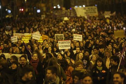 Manifestaci&oacute;n con motivo del D&iacute;a de la Mujer, el pasado marzo. 