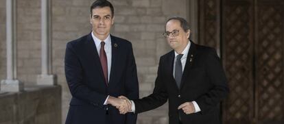 Pedro Sánchez y Quim Torra, en una imagen de archivo.