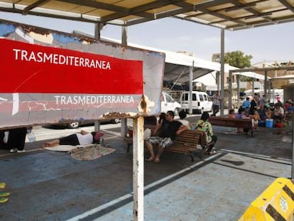 Puerto de Almer&iacute;a, donde ayer atrac&oacute; el ferri donde muri&oacute; Nabil. 