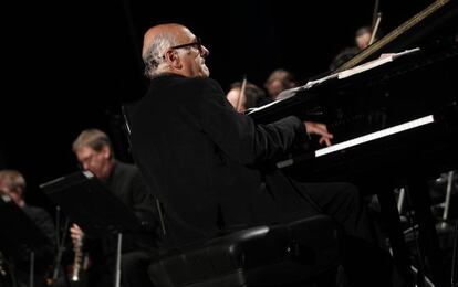 El pianista y compositor Michael Nyman durante un concierto que ofreció en el teatro Compac Gran Vía de Madrid el año pasado