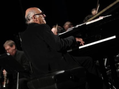 El pianista y compositor Michael Nyman durante un concierto que ofreció en el teatro Compac Gran Vía de Madrid el año pasado