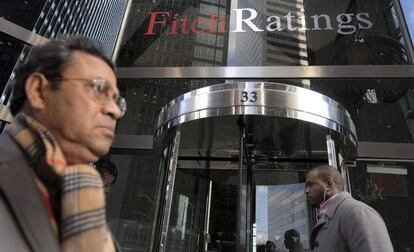 Entrada de la sede de Fitch en Nueva York.
