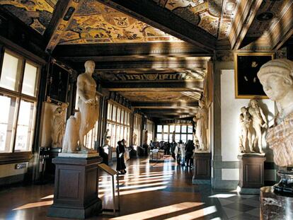 Imagen de la Galería de los Uffizi, en Florencia, Italia.
