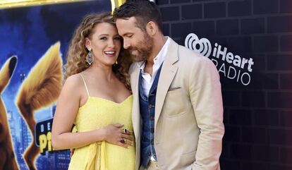 Ryan Reynolds y Blake Lively, en el estreno de 'Pokemon Detective Pikachu'.