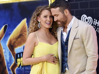 Ryan Reynolds y Blake Lively, en el estreno de 'Pokemon Detective Pikachu'.