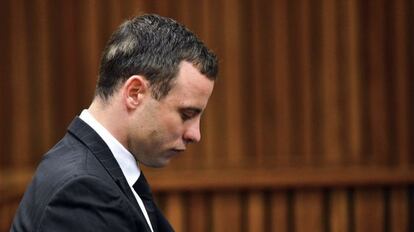 Oscar Pistorius durante el juicio.