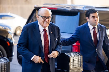 Rudy Giuliani arrives for his defamation case in DC