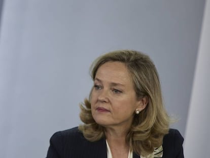 La vicepresidenta primera y ministra de Asuntos Económicos, Nadia Calviño. 