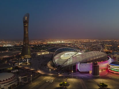 El estadio Khalifa, una de las sedes del Mundial de fútbol, en Doha.