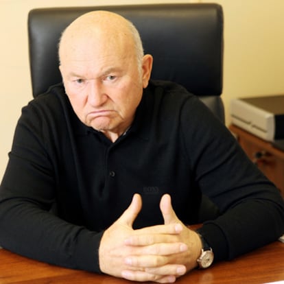 Yuri Luzhkov, exalcalde de Moscú, durante la entrevista.