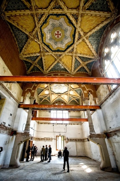 Interior del Antiguo Archivo situado en el edificio de La Administracin que fue dividido en tres pisos durante la utilizacin como hospital a lo largo de casi un siglo.