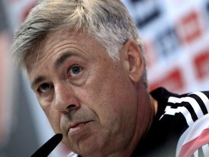 Ancelotti, esta ma&ntilde;ana en la rueda de prensa.