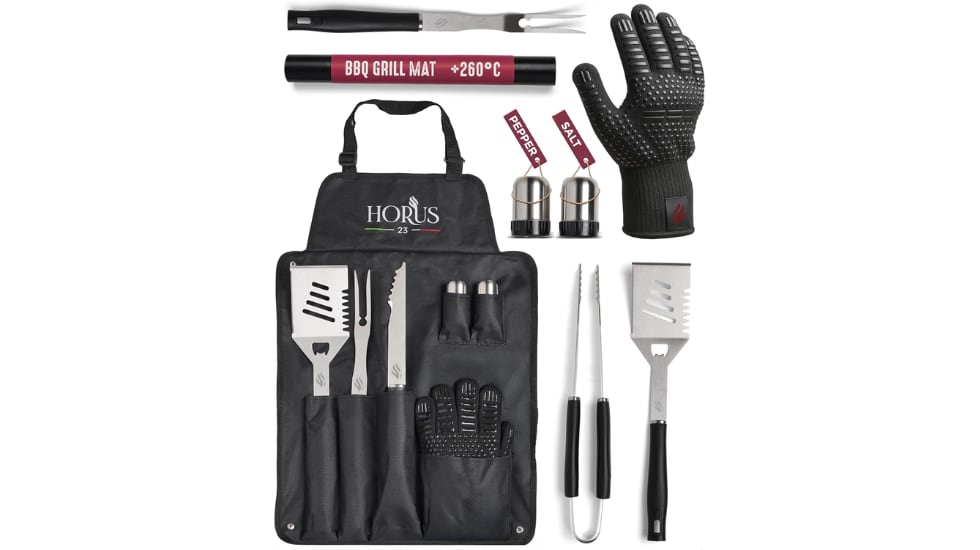 Guantes más utensilios para barbacoa.